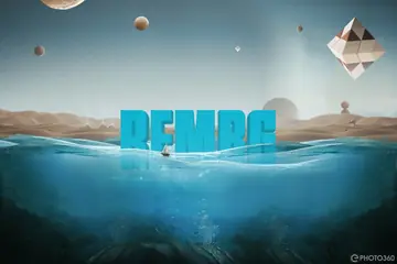 پیش‌نمایش استایل متن اعماق اقیانوس ۳D